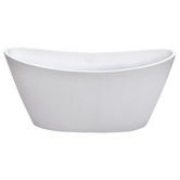 Roma Bathroom Assertio 1700mm Gloss White Oval Acrylic Freestanding Bath