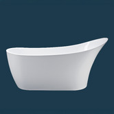 Roma Bathroom Perch 1680mm Gloss White Acrylic Freestanding Bath