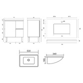 Roma Bathroom Vitrus 750mm Oak Freestanding Single Vanity with Stone Countertop &amp; Undermount Basin