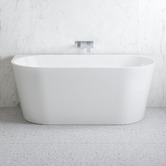Roma Bathroom Blaze Gloss White Acrylic Back to Wall Bath