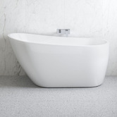 Roma Bathroom Assertio Gloss White Acrylic Freestanding Bath