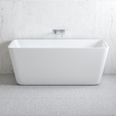 Roma Bathroom Cubiz Gloss White Acrylic Freestanding Bath