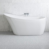 Roma Bathroom Perch 1680mm Gloss White Acrylic Freestanding Bath