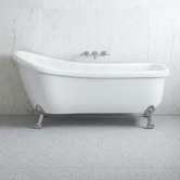 Roma Bathroom Nova 1700mm Gloss White Acrylic Claw Foot Bath