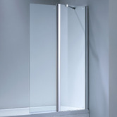 Roma Bathroom Tallow 960 x 1420mm Chrome Semi-frameless Bath Shower Screen