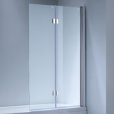 Roma Bathroom Tallow 938 x 1420mm Chrome Semi-frameless Bath Shower Screen