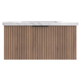 Roma Bathroom Reedon 900mm Woodgrain Wall Hung Single Vanity with 50mm Stone Countertop