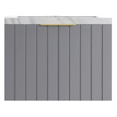 Roma Bathroom Boardwalk 600mm Matte Grey Wall Hung Single Vanity with 50mm Stone Countertop