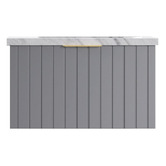 Roma Bathroom Boardwalk 750mm Matte Grey Wall Hung Single Vanity with 50mm Stone Countertop