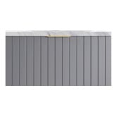 Roma Bathroom Boardwalk 900mm Matte Grey Wall Hung Single Vanity with 50mm Stone Countertop