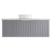 Roma Bathroom Boardwalk 1200mm Matte Grey Wall Hung Single Vanity with 50mm Stone Countertop