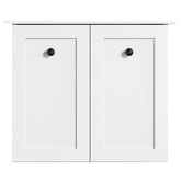 Roma Bathroom Whitby 600mm Matte White Wall Hung Single Vanity with Ceramic Countertop