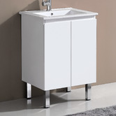 Roma Bathroom Virtus 600mm Gloss White Freestanding Single Vanity