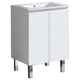 Roma Bathroom Virtus 600mm Gloss White Freestanding Single Vanity