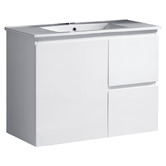Roma Bathroom Virtus 750mm Gloss White Wall Hung Single Vanity