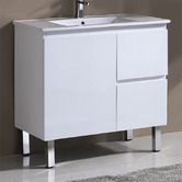 Roma Bathroom Virtus 750mm Gloss White Freestanding Single Vanity