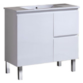 Roma Bathroom Virtus 900mm Gloss White Freestanding Single Vanity
