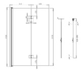 Roma Bathroom Tallow 938 x 1420mm Chrome Semi-frameless Bath Shower Screen