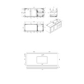 Roma Bathroom Whitby 1200mm Matte White Wall Hung Single Vanity with 50mm Stone Countertop