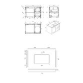 Roma Bathroom Whitby 750mm Matte White Wall Hung Single Vanity with 50mm Stone Countertop