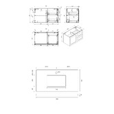 Roma Bathroom Whitby 900mm Matte White Wall Hung Single Vanity with 50mm Stone Countertop