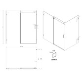 Roma Bathroom Palisade Chrome Frameless Shower Screen Enclosure