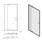 Roma Bathroom Fairford Chrome Semi-framed Shower Screen Front
