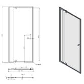 Roma Bathroom Fairford Chrome Semi-framed Shower Screen Front