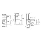 Roma Bathroom Metro Rimless Back To Wall Toilet Suite