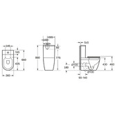 Roma Bathroom Star Rimless Back To Wall Toilet Suite