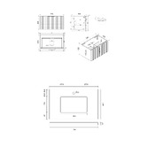 Roma Bathroom Reedon 750mm Woodgrain Wall Hung Single Vanity with 50mm Stone Countertop