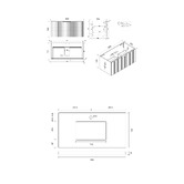Roma Bathroom Reedon 900mm Woodgrain Wall Hung Single Vanity with 50mm Stone Countertop