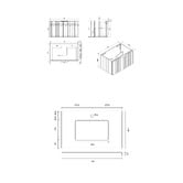 Roma Bathroom Boardwalk 750mm Matte Grey Wall Hung Single Vanity with 50mm Stone Countertop