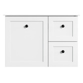 Roma Bathroom Whitby 750mm Matte White Wall Hung Single Vanity with Ceramic Countertop