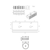 Roma Bathroom Reedon 1500mm Woodgrain Wall Hung Double Vanity with 50mm Stone Countertop