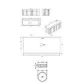 Roma Bathroom Boardwalk 1200mm Matte Grey Wall Hung Single Vanity with 50mm Stone Countertop