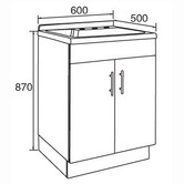 Roma Bathroom Cetona 600mm Laundry Tub