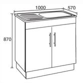 Roma Bathroom Cetona 1000mm Kitchenette with Sink