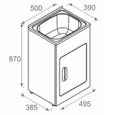Roma Bathroom Chieri 500mm Laundry Tub