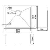 Roma Bathroom Hanes 550mm Undermount Single Stainless Steel Kitchen Sink