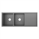 Roma Bathroom Hanes 1160mm Undermount Double Stainless Steel Kitchen Sink with Drainer