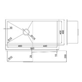Roma Bathroom Hanes 960mm Undermount Single Stainless Steel Kitchen Sink with Drainer