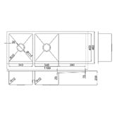 Roma Bathroom Hanes 1160mm Undermount Double Stainless Steel Kitchen Sink with Drainer