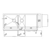 Roma Bathroom Hanes 1160mm Undermount 1 &amp; &frac12; Stainless Steel Kitchen Sink with Drainer