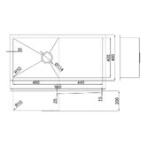 Roma Bathroom Hanes 960mm Undermount Single Stainless Steel Kitchen Sink with Drainer