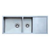 Roma Bathroom Hanes 1160mm Undermount 1 &amp; &frac12; Stainless Steel Kitchen Sink with Drainer