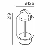 Ideal Lux Qu Aluminium LED Outdoor Lamp with USB Cable