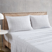 Kenneth Cole Classic Grid Cotton Percale Sheet Set