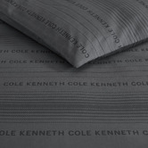 Kenneth Cole Soho Logo Stripe Cotton Quilt Cover Set