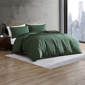 Kenneth Cole Oxford Stripe Cotton Quilt Cover Set